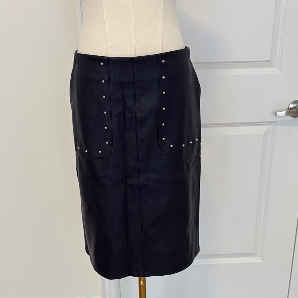 Philosophy Black Studded Pencil Skirt